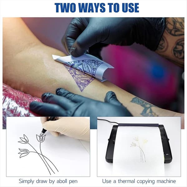 Tattoo Stencilpapper 40 ark A4 Termiskt Överföringspapper för Tatuering, Blått, Kompatibelt med Skrivare