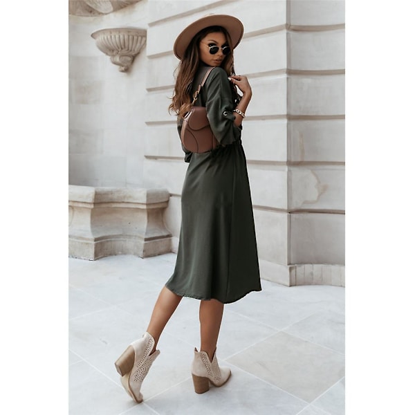 Damekjole med knapper GREEN M