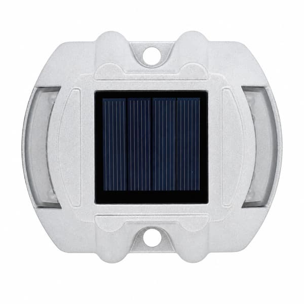 Solar dækbelysning, blå, aluminiumslegering, LED-vejstud med høj lysstyrke til udendørs sti, gangbro, trappe