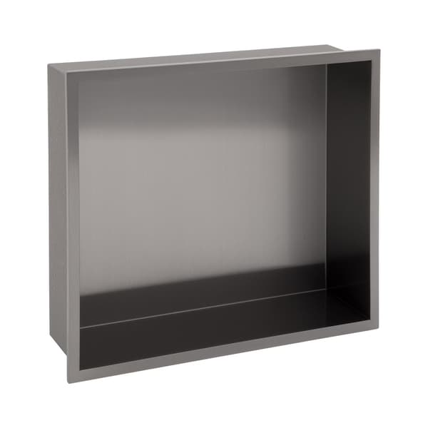 Dusjnisje i rustfritt stål, 304-kvalitet, for baderomsoppbevaring 320x320x125mm