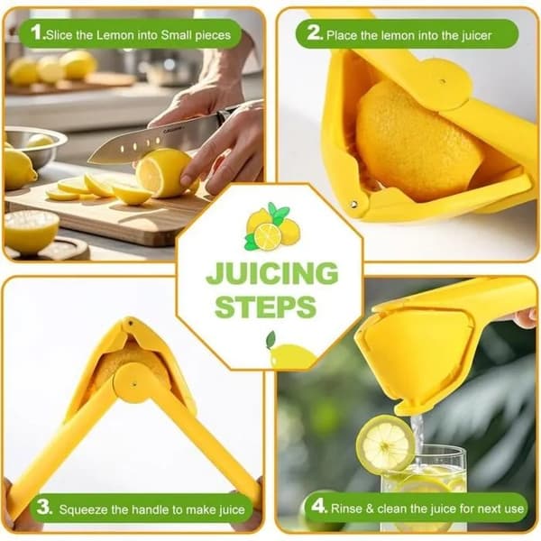 Manuel citruspresser, ABS, holdbar, til citroner, limefrugter og appelsiner