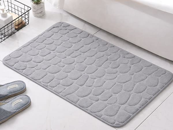 Skridsikker bademåtte, blød absorberende, 80x50 cm, grå, hurtigtørrende, skridsikker Grey