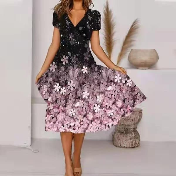 Elegant blondekjole for damer PINK XXL