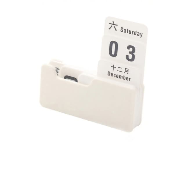 Genanvendelig skrivebordskalender, hvid, bærbar skrivebordsblok, PS PP, til kontor