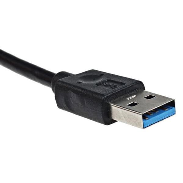 USB 3.0 Hub, 4-Port, Sort, Højhastighed, Kompakt, Kompatibel med PC/Bærbar