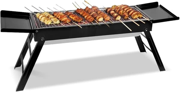Bærbar sammenklappelig kulgrill, kompakt til udendørs grill og camping