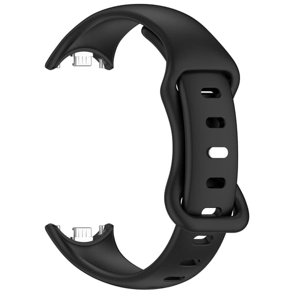 Silikone urrem til Xiaomi Mi Band 9/8, sort, blød behagelig erstatningsrem