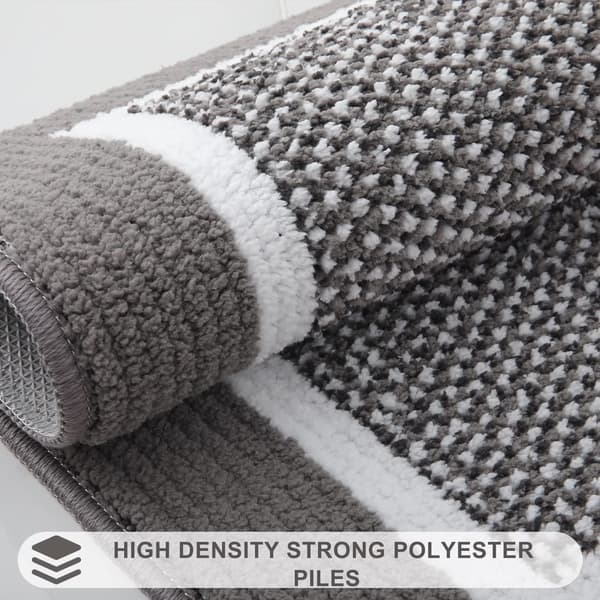 Indendørs dørmåtter, absorberende smudsfangere, skridsikker lav profil 50x80cm light gray