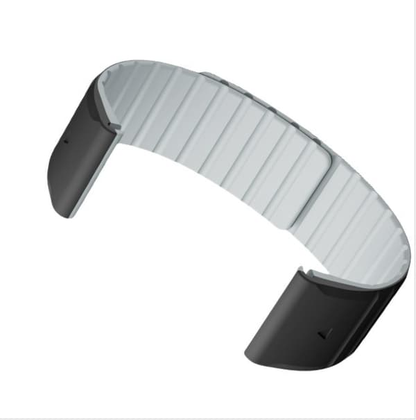 Magnetisk silikone urrem til Garmin Fenix 8/7/6/5, 22mm, Sort+Grå