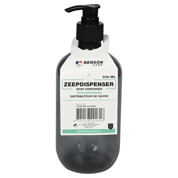 Blå sæbedispenser, 500 ml, plastik, badeværelseslotionpumpe