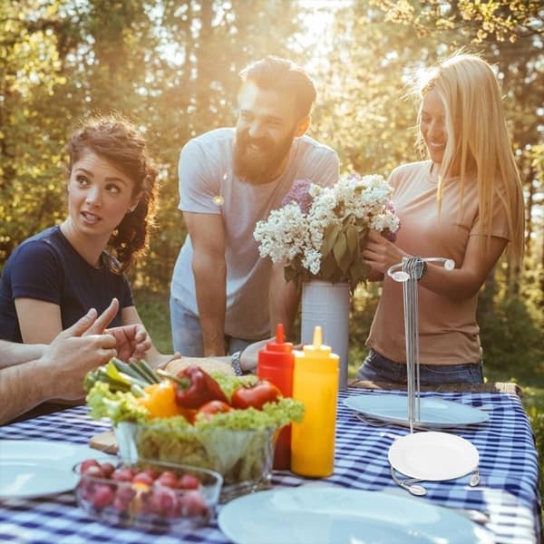 2-pak hængende churrasco-stativer i rustfrit stål, BBQ-grillhylder og -plader, udendørs BBQ-tilbehør