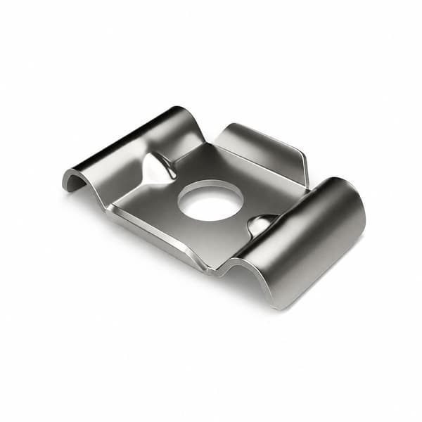 304 Rostfritt Stål Dubbelstångs Nätstaketfäste, Silver, 10-pack, Kraftig