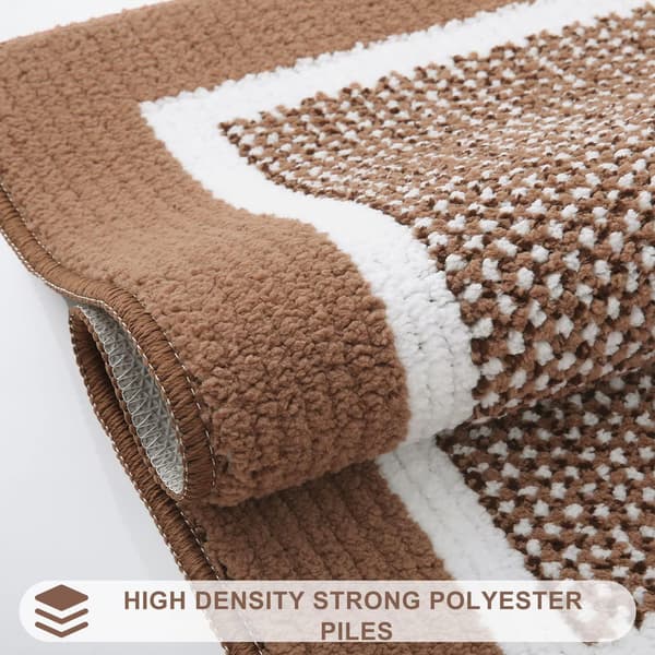 Indendørs dørmåtter, absorberende smudsfangere, skridsikker lav profil 50x80cm brown