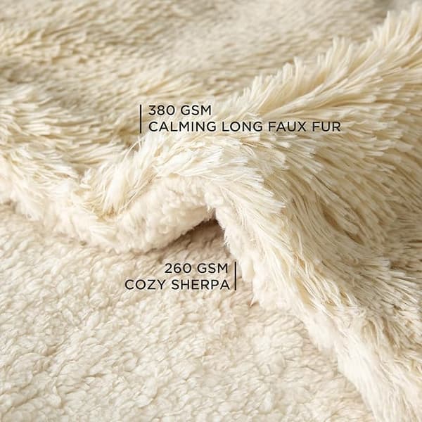Vandtæt vaskbart blødt hundetæppe til store hunde og mennesker, kæledyrstæppe til sofapudebeskytter. Cream M(80x100cm)