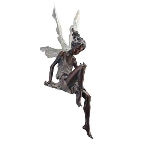Brun harpiks fe-figur, havepynt til udendørs indretning 22 cm