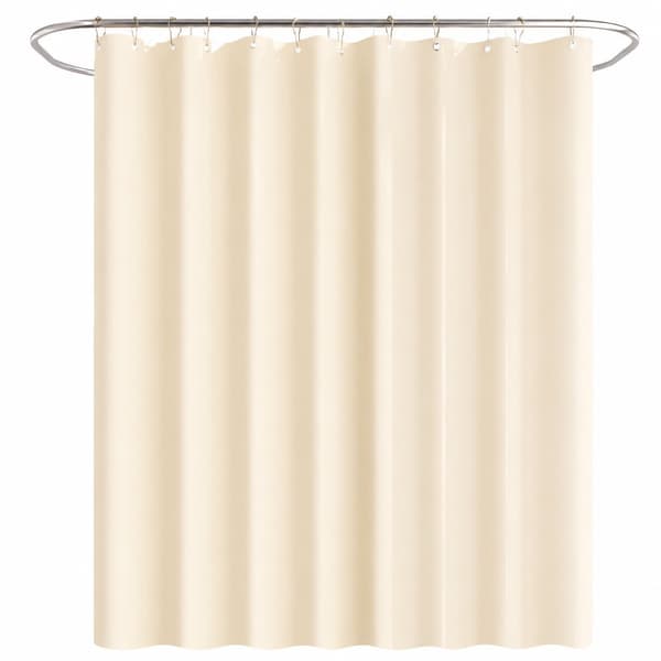PEVA Duschdraperi 72x72 tum, Beige, Vattentätt, Rostfria Metallöljetter
