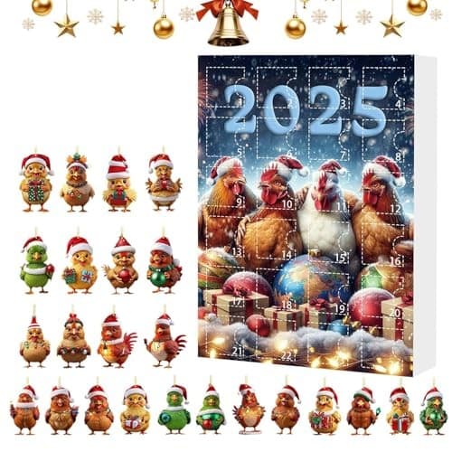 Julekalender 24-dagers, Dyreanheng, Stil F, Akrylpynt