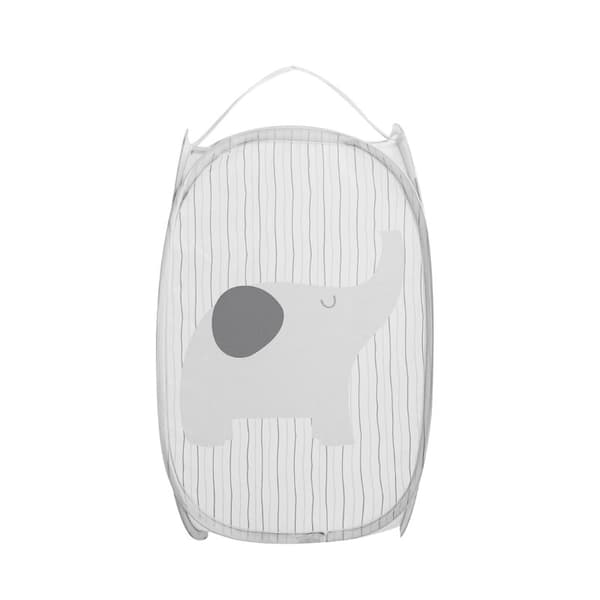 Kurv Roupas Sujas, sammenleggbar kleskurv, bærbar nettingkurv for Roupas, Brinthatdos 1 stk Aquaforge (elefantgrå)