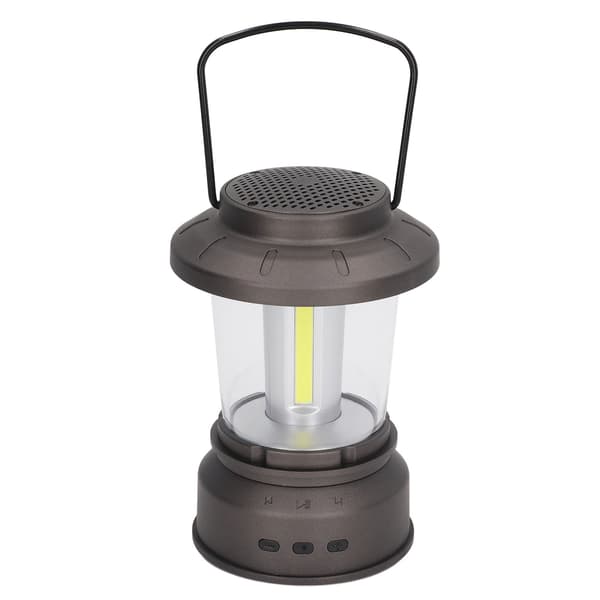Retro Udendørs Bluetooth Højttaler Lanterne, Gul, IP65 Vandtæt, 2 Tilstande, USB Strøm, Camping Musiklys
