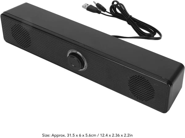 USB-kablede stereo PC-bordhøjttalere med lydstyrkeknap