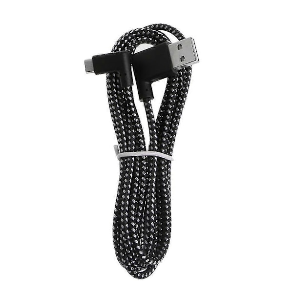 Nylonflettet rettvinklet mikro-USB lade- og datasynkroniseringskabel for Android-telefoner