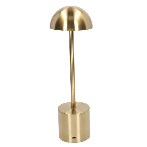 Trådløs genopladelig LED bordlampe, 2000mAh, 3 farve dæmpning, USB skrivebordslampe, guld