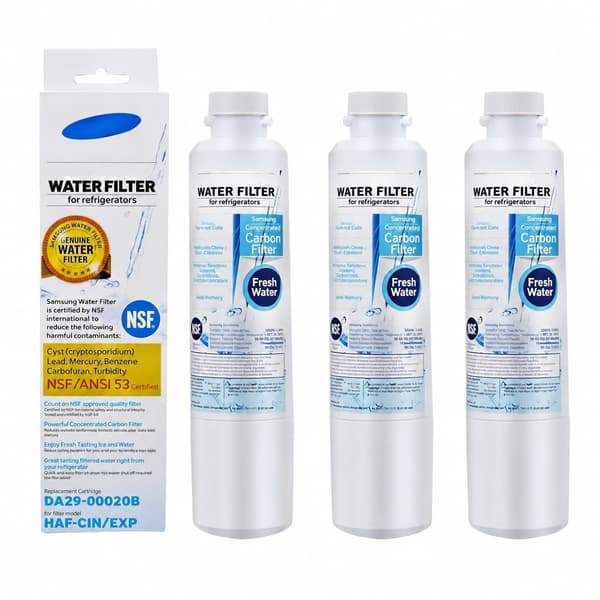 Samsung Kylskåpsvattenfilter DA29-0020BM DA29-0020BF, Kokosnötskol, Vit, 1-pack