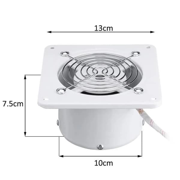 Stille udsugningsventilator, hvid, vinduesudsugning til køkken badeværelse, 4\" hul, 25W