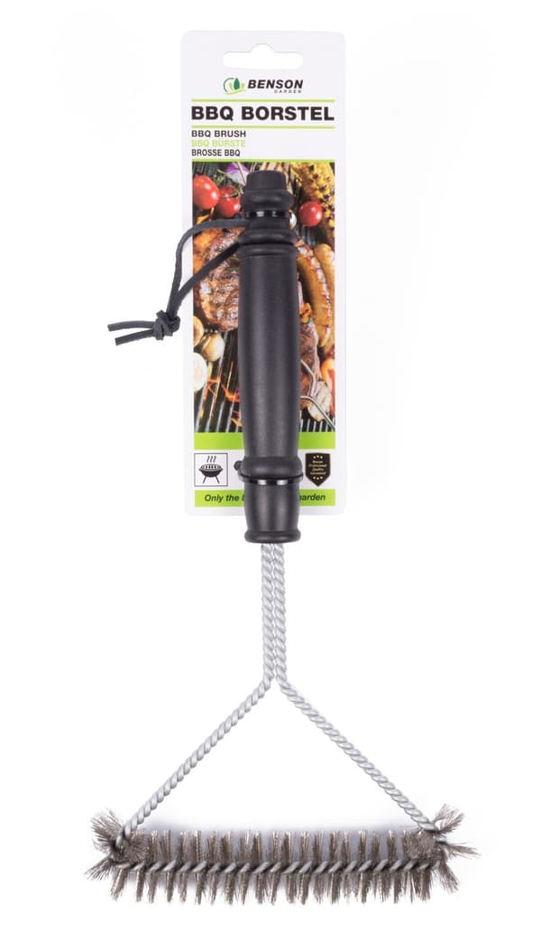 BBQ Grillbørste, 30 cm, stålbørster, til rengøring af grillriste, indendørs udendørs