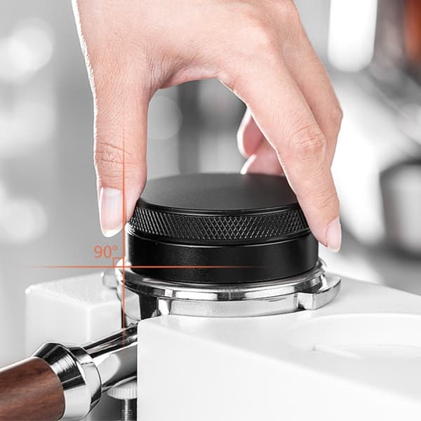 58 mm kaffedistributør, rustfritt stål, 3-bladet, nivelleringsverktøy for bedre espresso