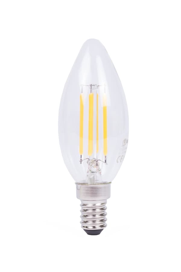 LED Kronelyspære C35 4W E14 Dimbar, 400lm 2500K Varmhvit