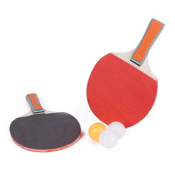 Bordtennisset 5 delar, 2 racketar & 3 bollar, Pingis Startkit