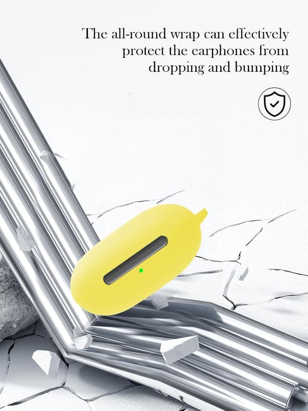 Silikonfodral för Beats Fit Pro hörlurar, skyddsfodral med nyckelring och snodd