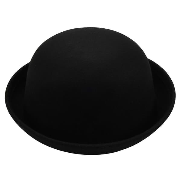 1 stk. Melon Bowlerhatt Filthatt Chaplin Hatt Ridehatt (svart)