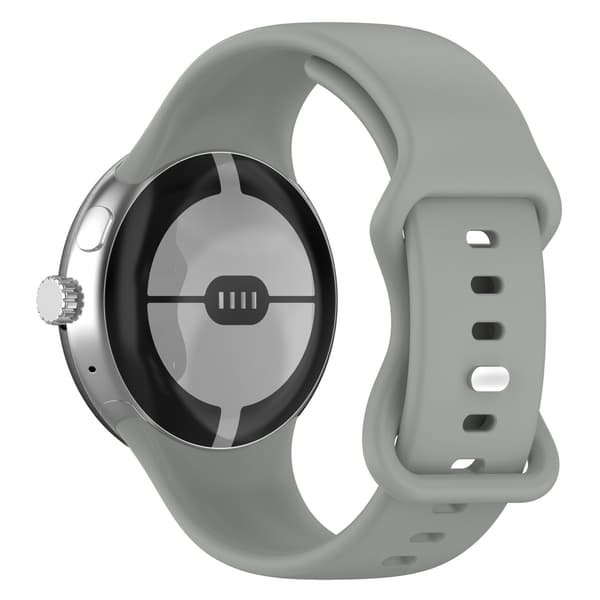 Silikoninen ranneke Google Pixel Watch 41mm -kellolle, harmaa, yhteensopiva Pixel Watch 1/2/3 -mallien kanssa