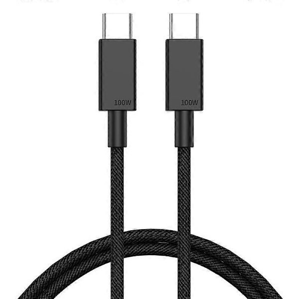 100W USB-C / Type-C till USB-C / Type-C snabbladdningsdatakabel, längd: 0,5 m Black