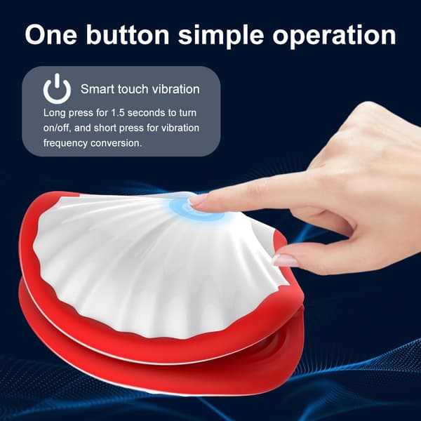 Vibrator med 10 frekvenser, berøringsdeteksjon, USB magnetisk lading, silikon, voksen