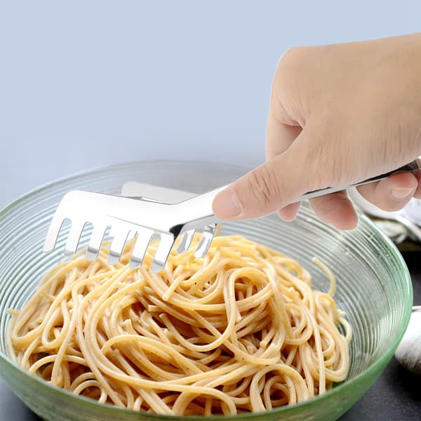Spaghetti-tang i rustfrit stål, kamformet pastaklemme, nudelserveringsredskab til køkkenet
