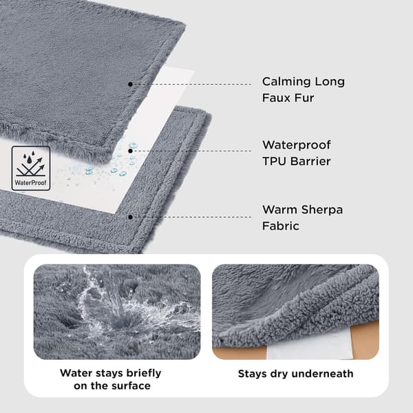 Vandtæt vaskbart blødt hundetæppe til store hunde og mennesker, kæledyrstæppe til sofapudebeskytter. Tie-dye Grey S(60x80cm)