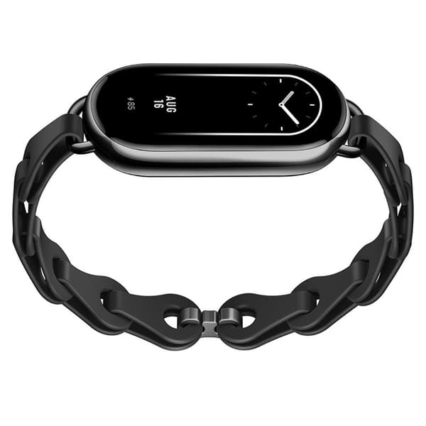 Silikonerem til Xiaomi Band 8/9, Sort, Åndbar, Justerbar, Komfortabel