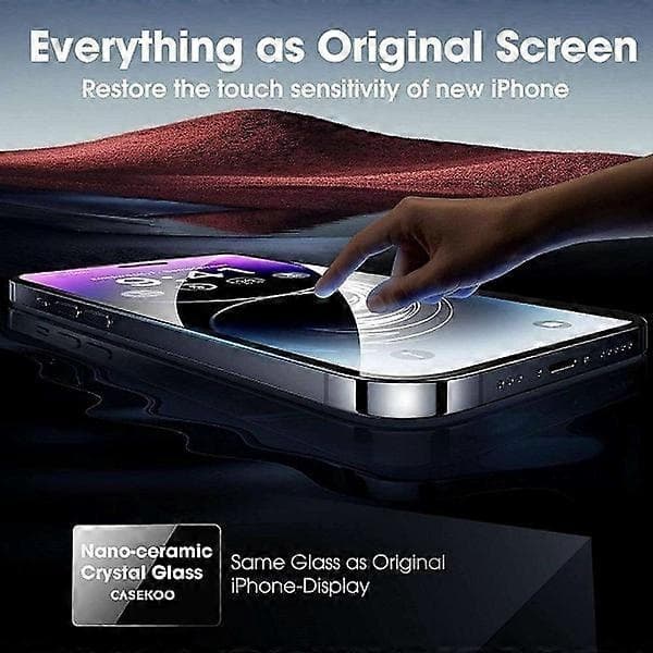 2st Härdat Glas kompatibel med iPhone 14 Pro - Skärmskydd Transparent