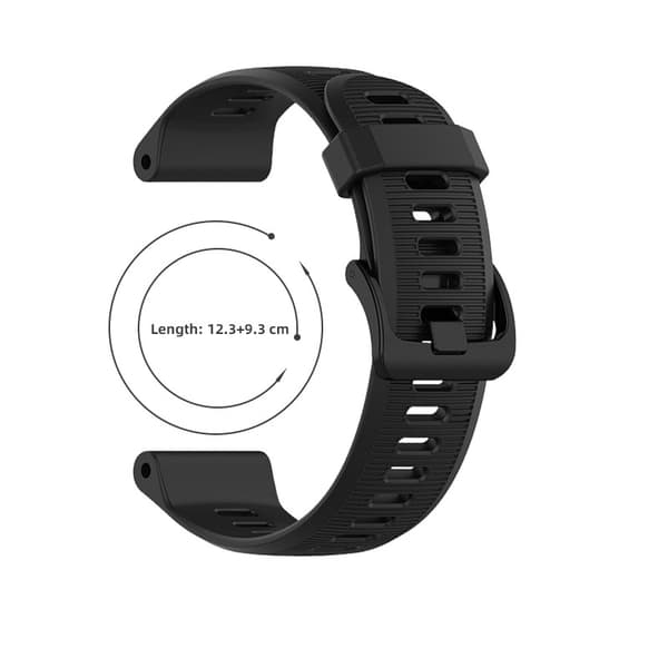 Silikone urrem til Garmin Forerunner 945/935, Fenix 5, 22mm, Sort Black