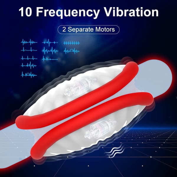 Vibrator med 10 frekvenser, berøringsdeteksjon, USB magnetisk lading, silikon, voksen