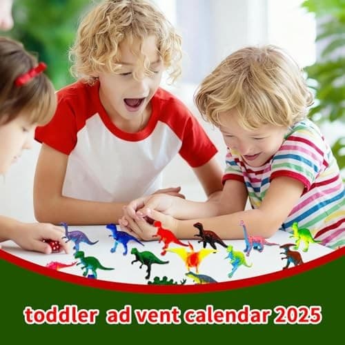 Dinosaur Julekalender, 24-dagers nedtelling til jul, realistisk figur, barn småbarn