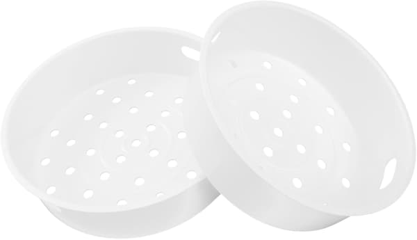 Dampkurvsett i plast med håndtak 2 stk (3L og 5L) for riskoker og matlaging