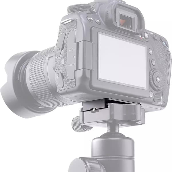 Quick Release Plate PU-50, Aluminiumslegering, Sort, 50x38x10mm, til DSLR Kamera Stativ