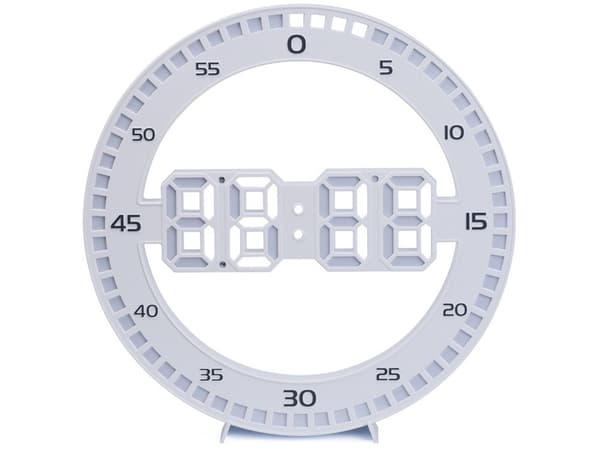 LED Vækkeur med Termometer, Digitalt Display, Baggrundsbelysning, 12/24H, Vægmontering eller Skrivebord