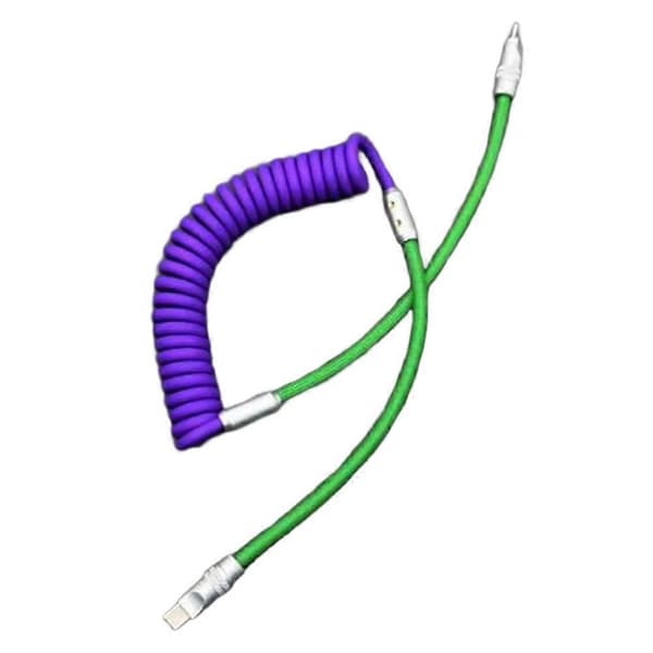 Erittäin nopea latauskaapeli Type C - Type C -laturi USB C -datakaapeli jousidatakaapeli