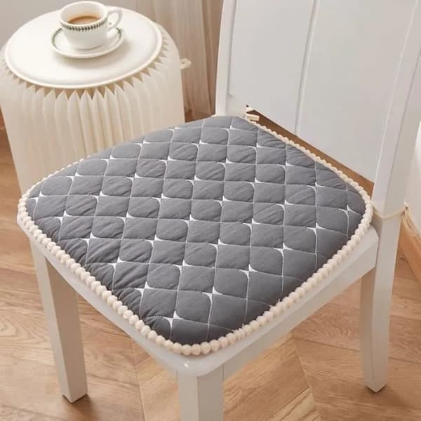 Sklisikker stolpute 45x45cm, vaskbar polyesterfiber for restauranter Plaid-Yellow