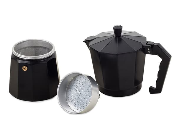 Mokkakande, 450 ml, 9 kopper, aluminium, espressomaskine til komfur